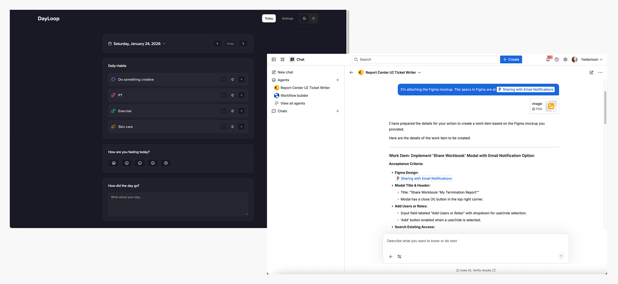 Two examples of my AI experimentation